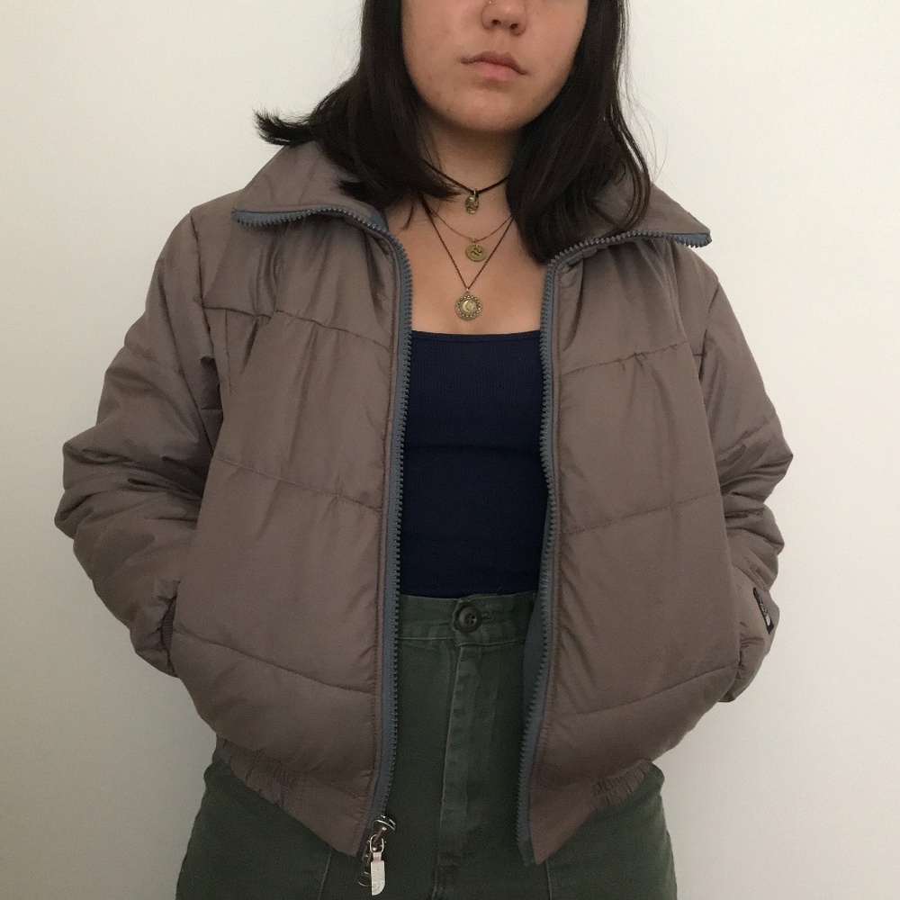 Light Brown North Face Puffer Jacket